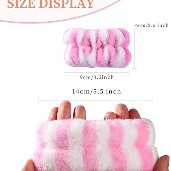 BOGOWomen's Face Washing Wristbands Wrist Towels for Washing Face 1 set(2 bands) - Picture 12 of 16